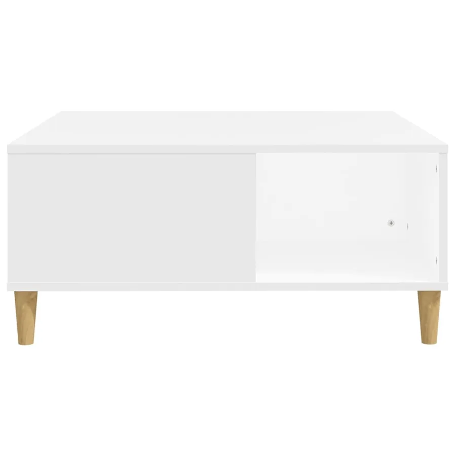 Table basse blanc 80x80x36,5 cm bois d'ingénierie - 6