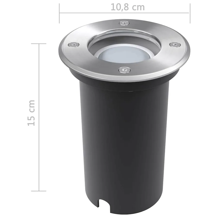Lampes au sol à LED d'extérieur 3 pcs rond - 8