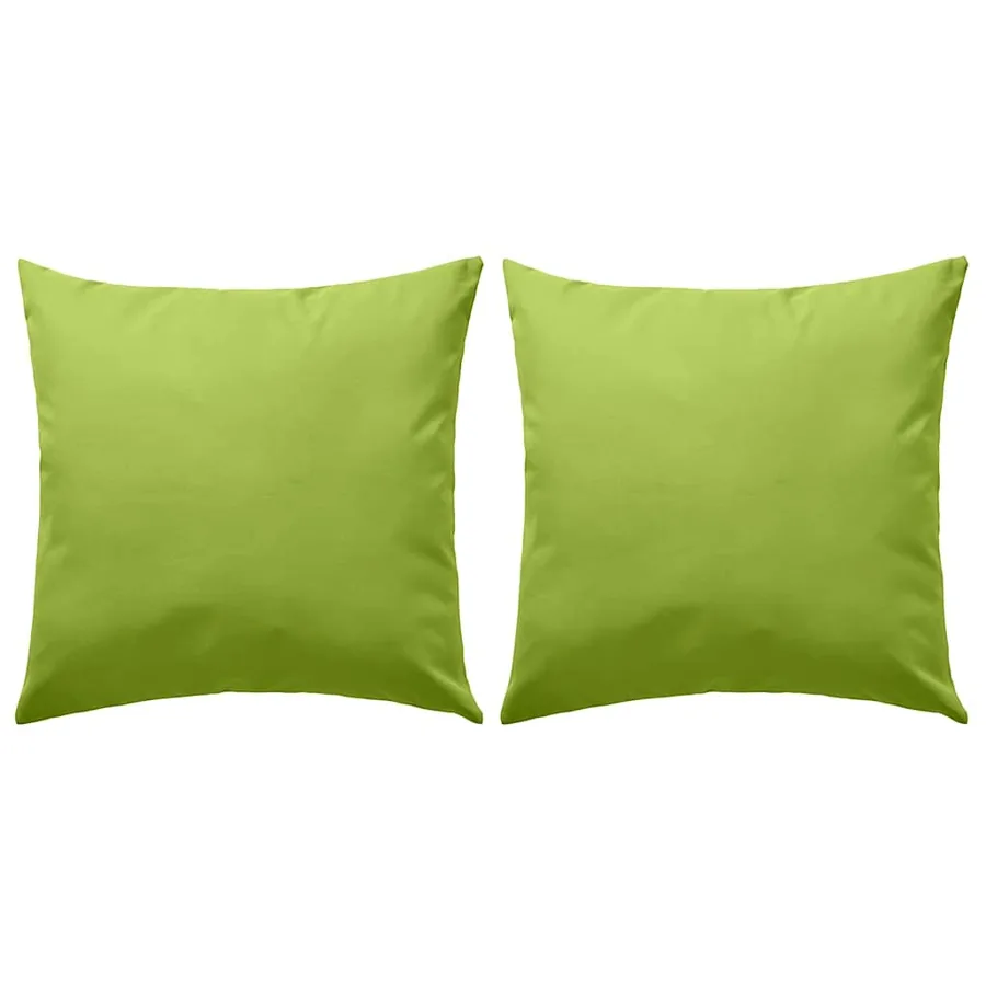 Oreiller d'extérieur 2 pcs 45 x 45 cm Vert pomme