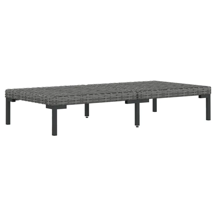 Salon de jardin 10 pcs avec coussins Résine tressée Gris foncé - 7