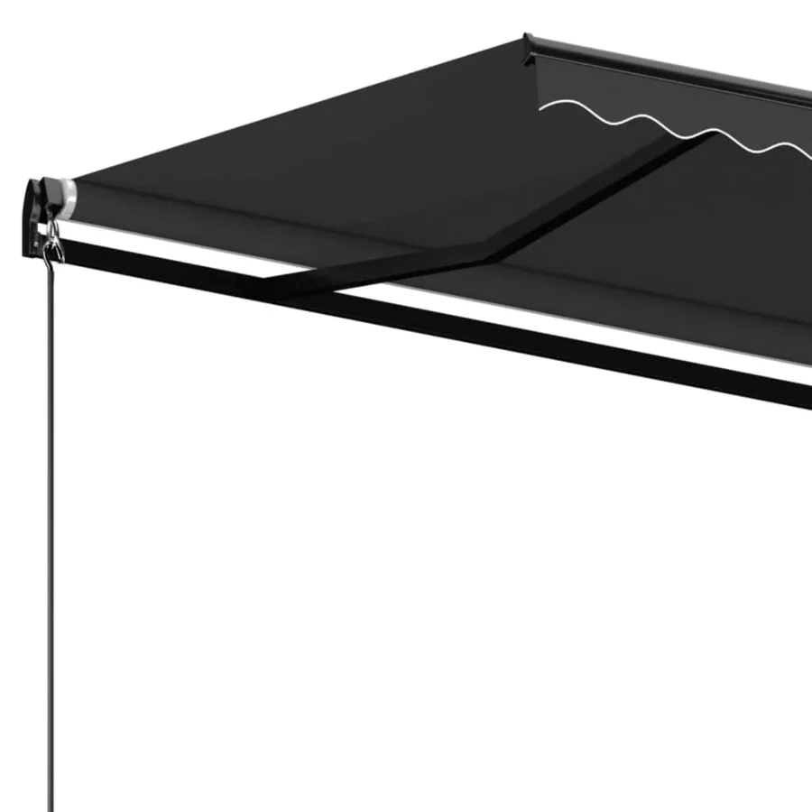 Auvent manuel rétractable 600x350 cm Anthracite - 5