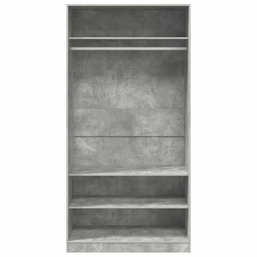 Garde-robe Gris cement 100 x 50 x 200 cm Aggloméré - 4