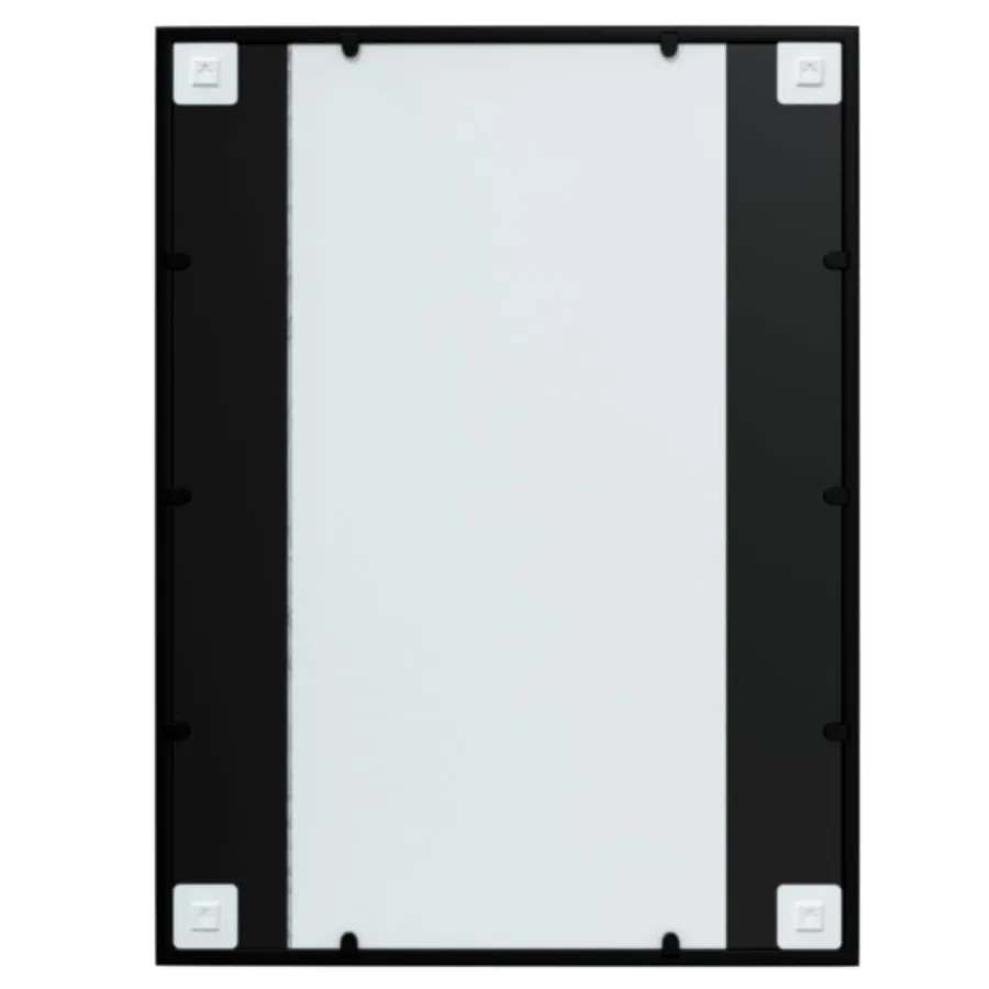 Miroirs muraux 3 pcs noir 80x60 cm métal - 5