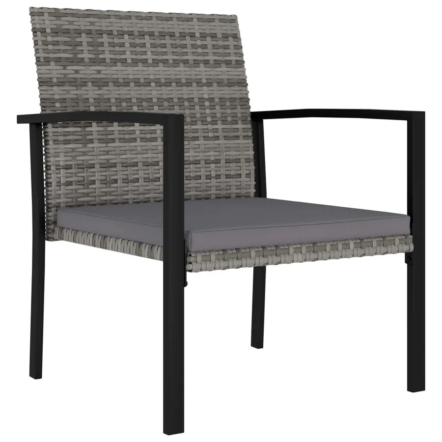 Ensemble à manger de jardin 7 pcs Résine tressée Gris - 8