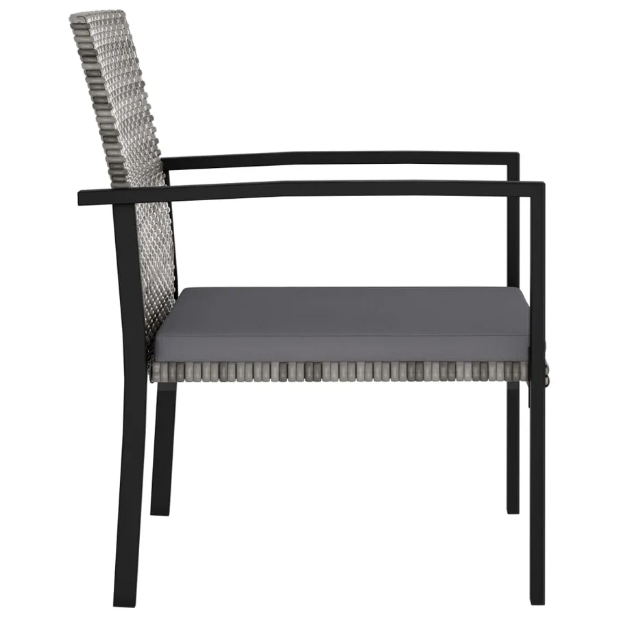 Ensemble à manger de jardin 7 pcs Résine tressée Gris - 9