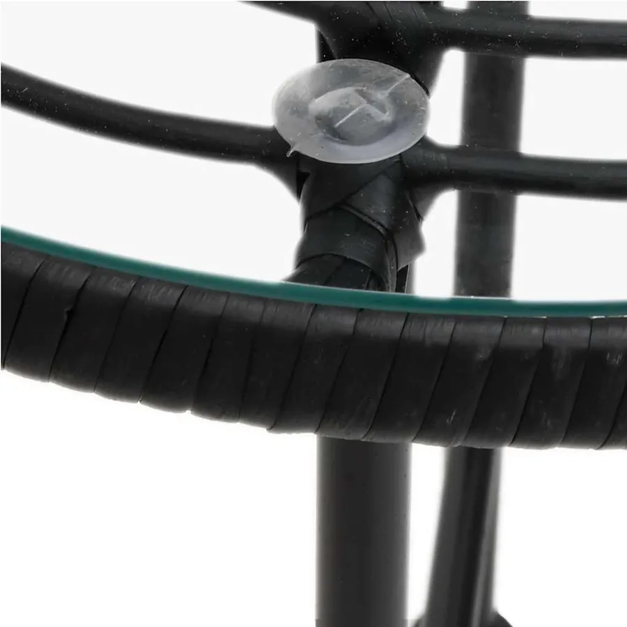 Ensemble à manger de jardin 3 pcs Noir Résine tressée - 10