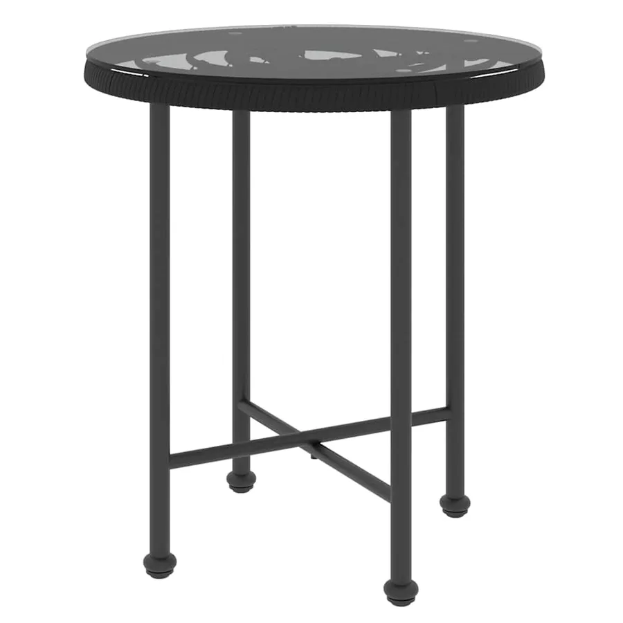 Ensemble à manger de jardin 3 pcs Noir Résine tressée - 8