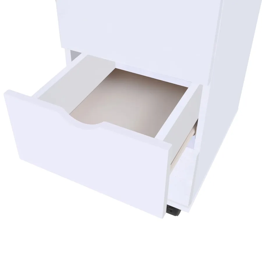 Meuble à tiroirs 33x45x60 cm Blanc - 5