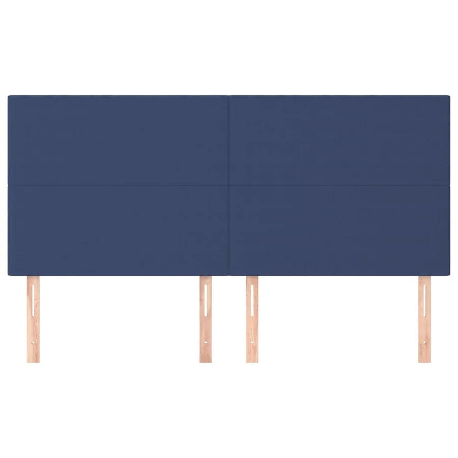 Tête de lit Bleu 200x5x118/128 cm Tissu - 3