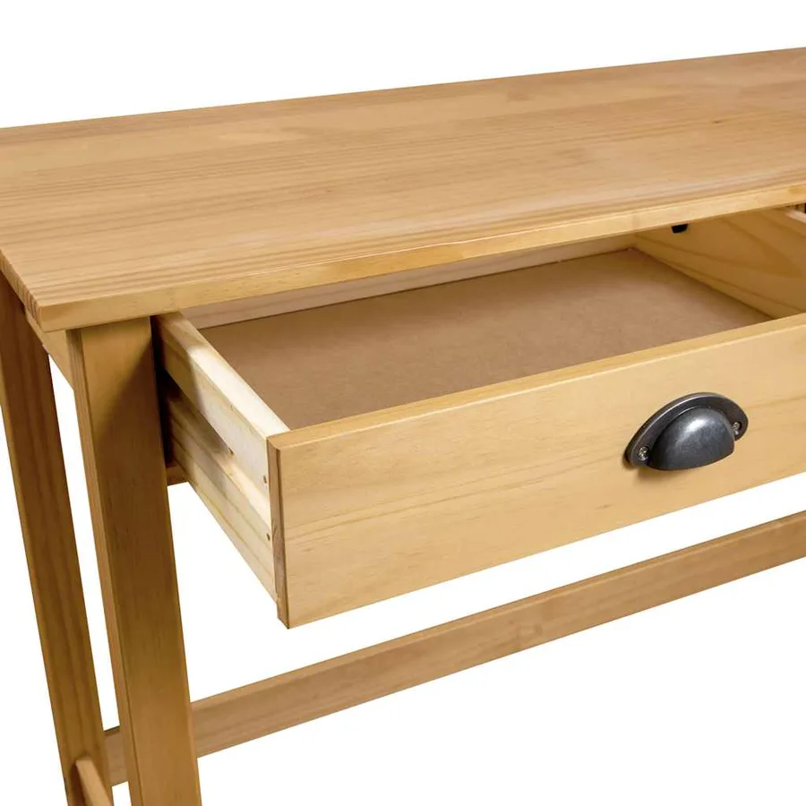 Table console Hill Range avec 2 tiroirs 110x45x74 cm Pin solide - 4