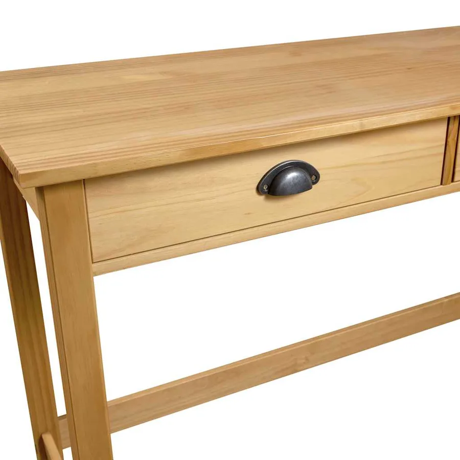 Table console Hill Range avec 2 tiroirs 110x45x74 cm Pin solide - 5