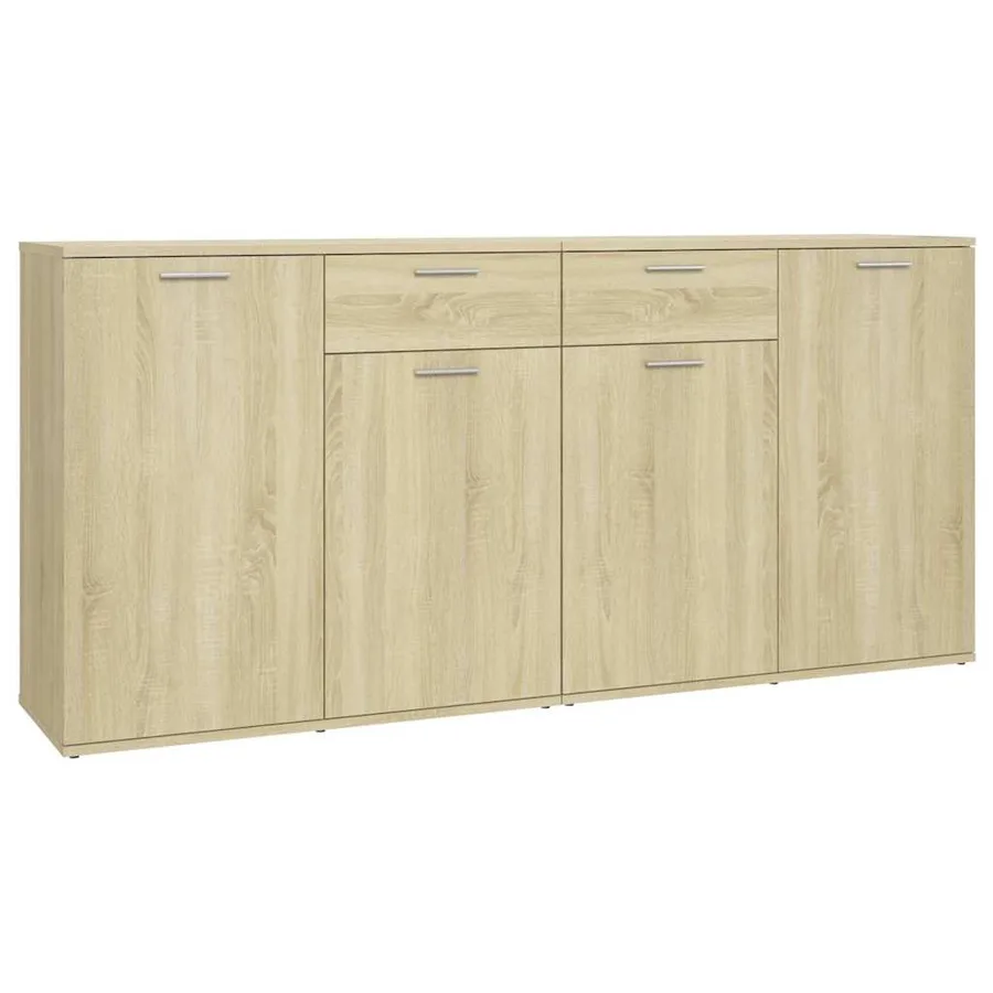 Buffet Chêne sonoma 160x36x75 cm Bois d'ingénierie - 2
