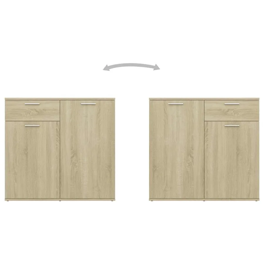 Buffet Chêne sonoma 160x36x75 cm Bois d'ingénierie - 6