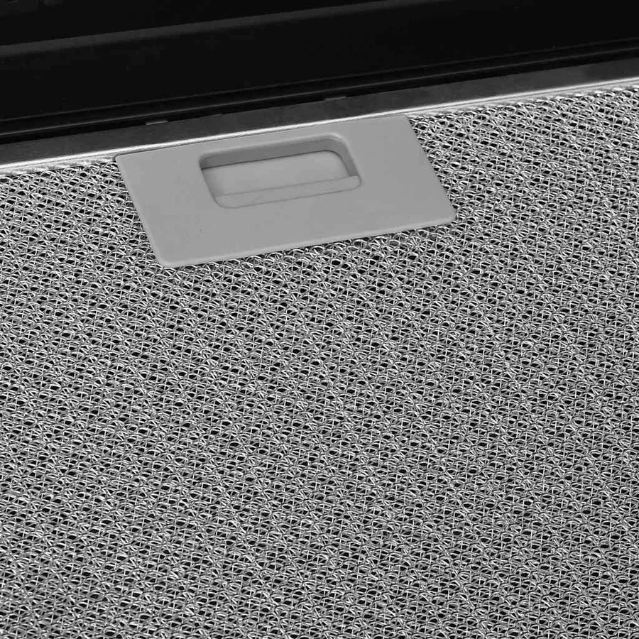 Hotte murale 90 cm Acier inoxydable et verre trempé Noir - 8