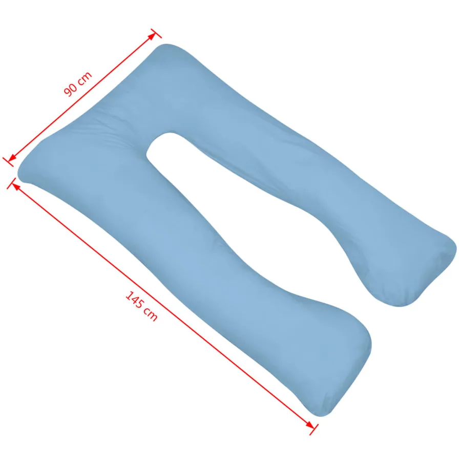 Coussin de grossesse 90 x 145 cm Bleu clair - 4
