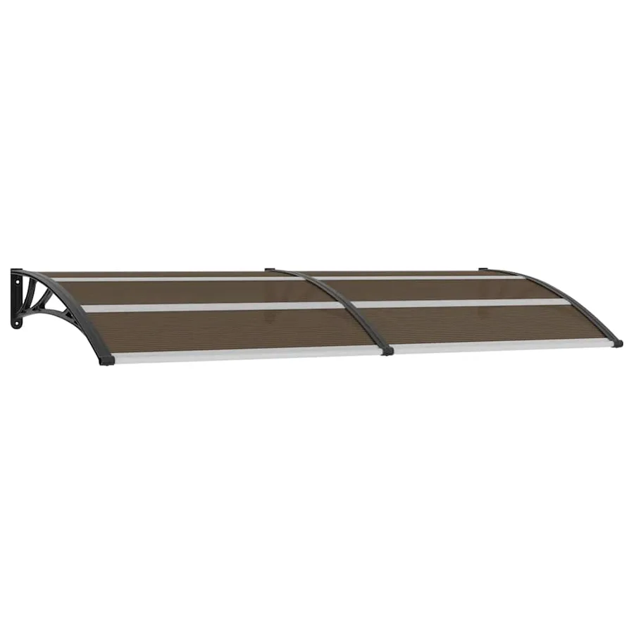 Auvent de porte Noir 240x100 cm PC - 2