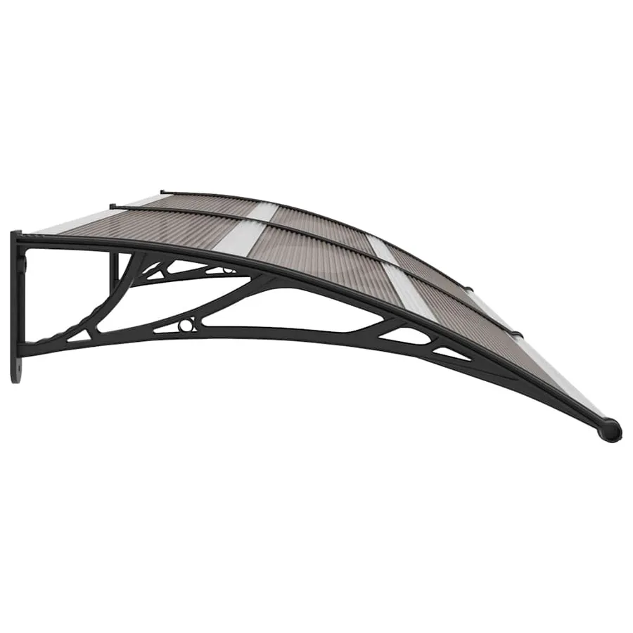 Auvent de porte Noir 240x100 cm PC - 5