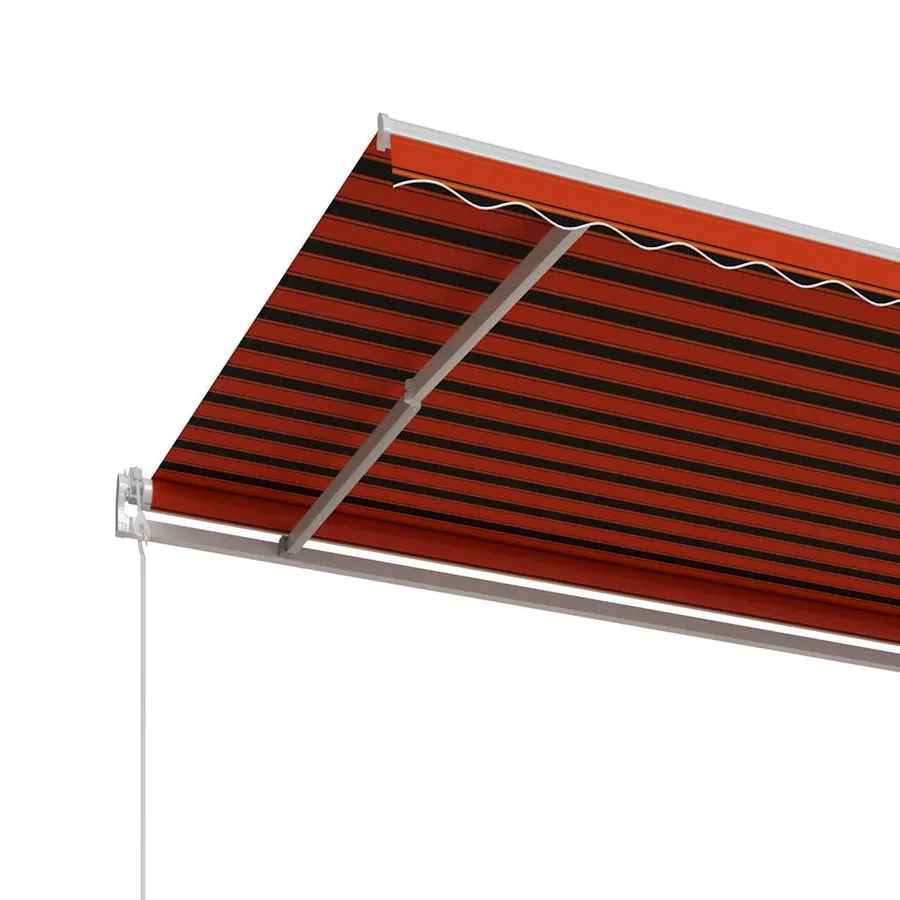 Auvent rétractable automatique 600x300 cm Orange et marron - 5