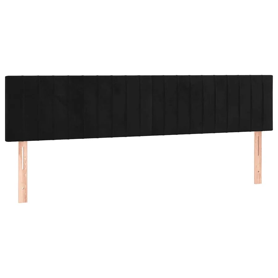 Sommier à lattes de lit avec matelas Noir 180x200 cm Velours - 6