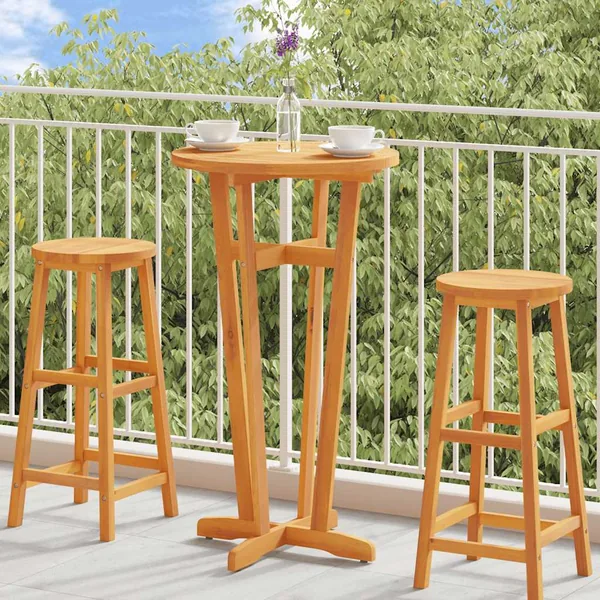 Table de bar de jardin Ø60x105 cm Bois d'acacia solide