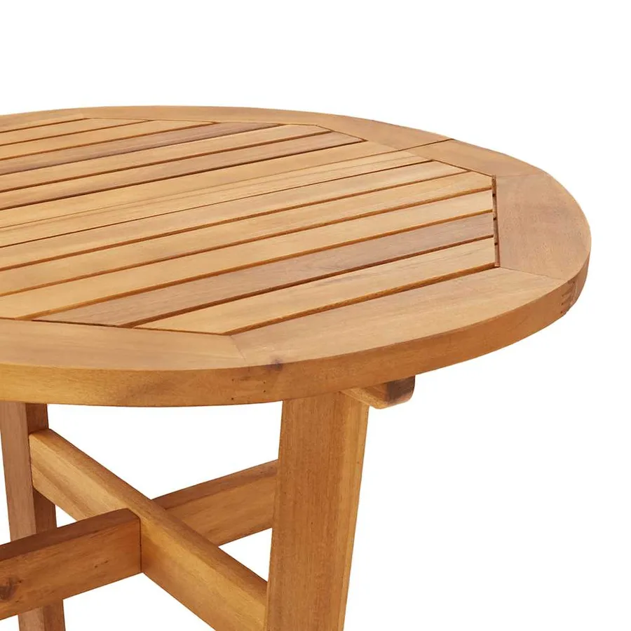 Table de bar de jardin Ø60x105 cm Bois d'acacia solide - 9