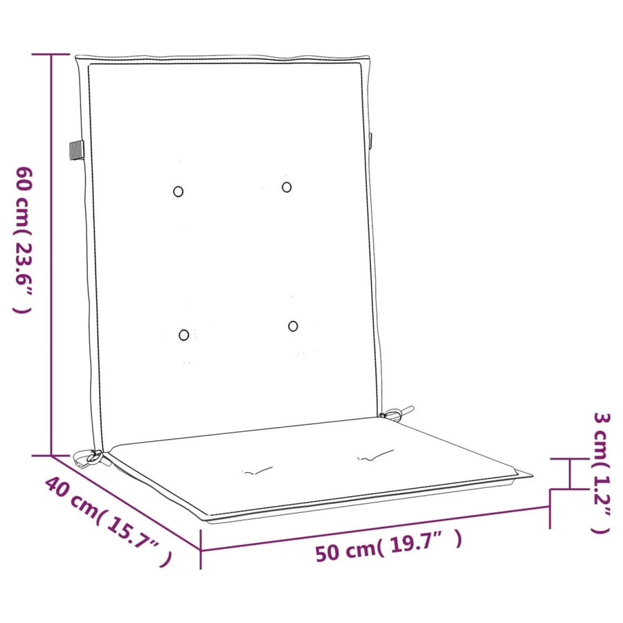 Coussins de chaise à dossier bas lot de 4 modèle de feuille - 10