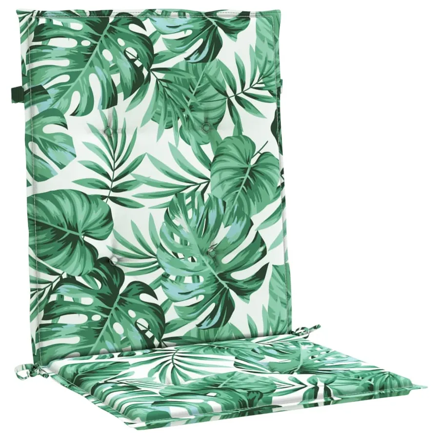 Coussins de chaise à dossier bas lot de 4 modèle de feuille - 5