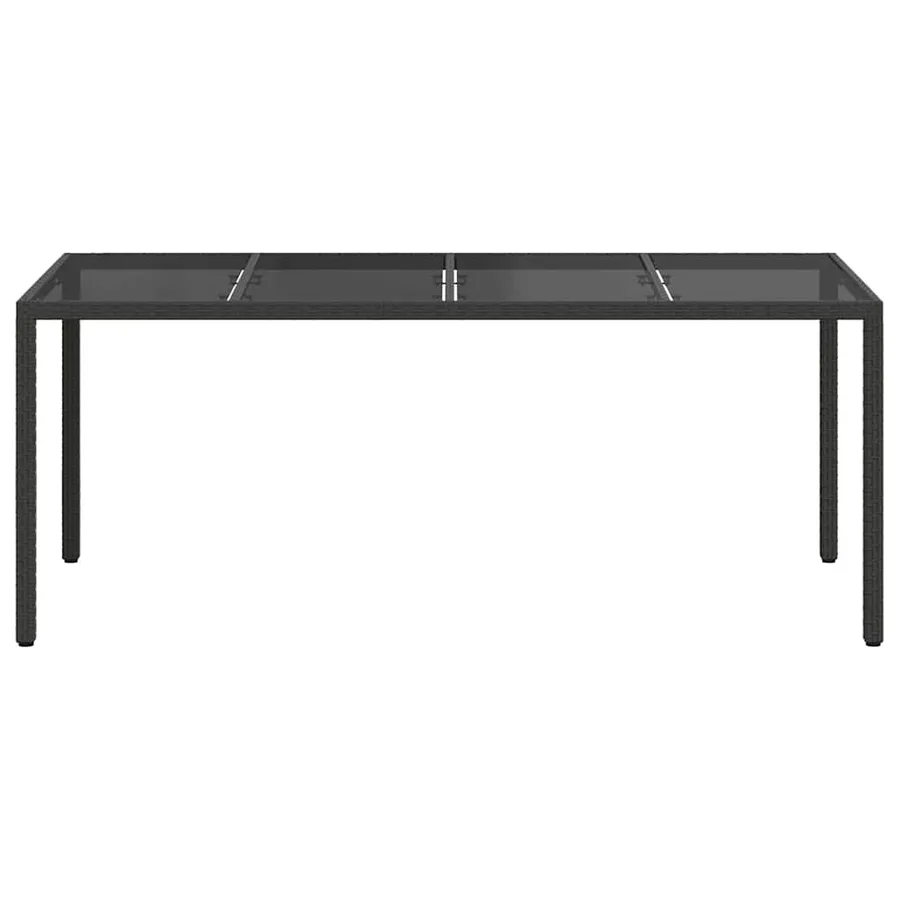 Table de Jardin Noir 190 x 90 x 75 cm polyrotin - 3