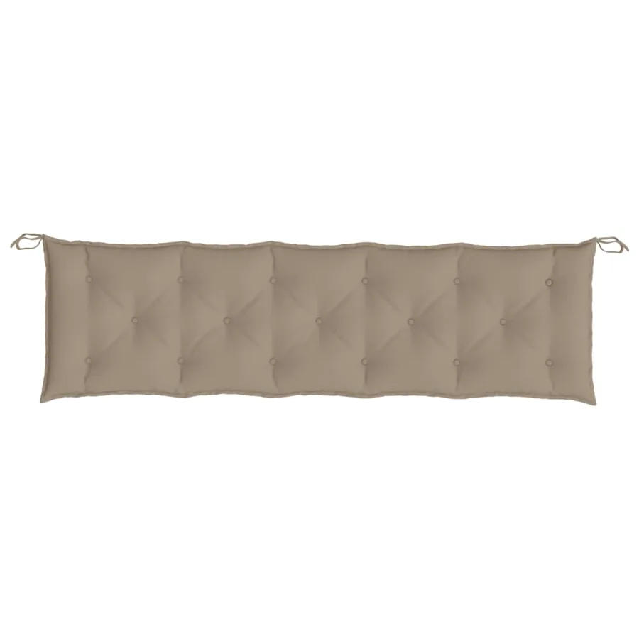 Coussins de banc jardin lot de 2 taupe 180x50x7 cm tissu Oxford - 6