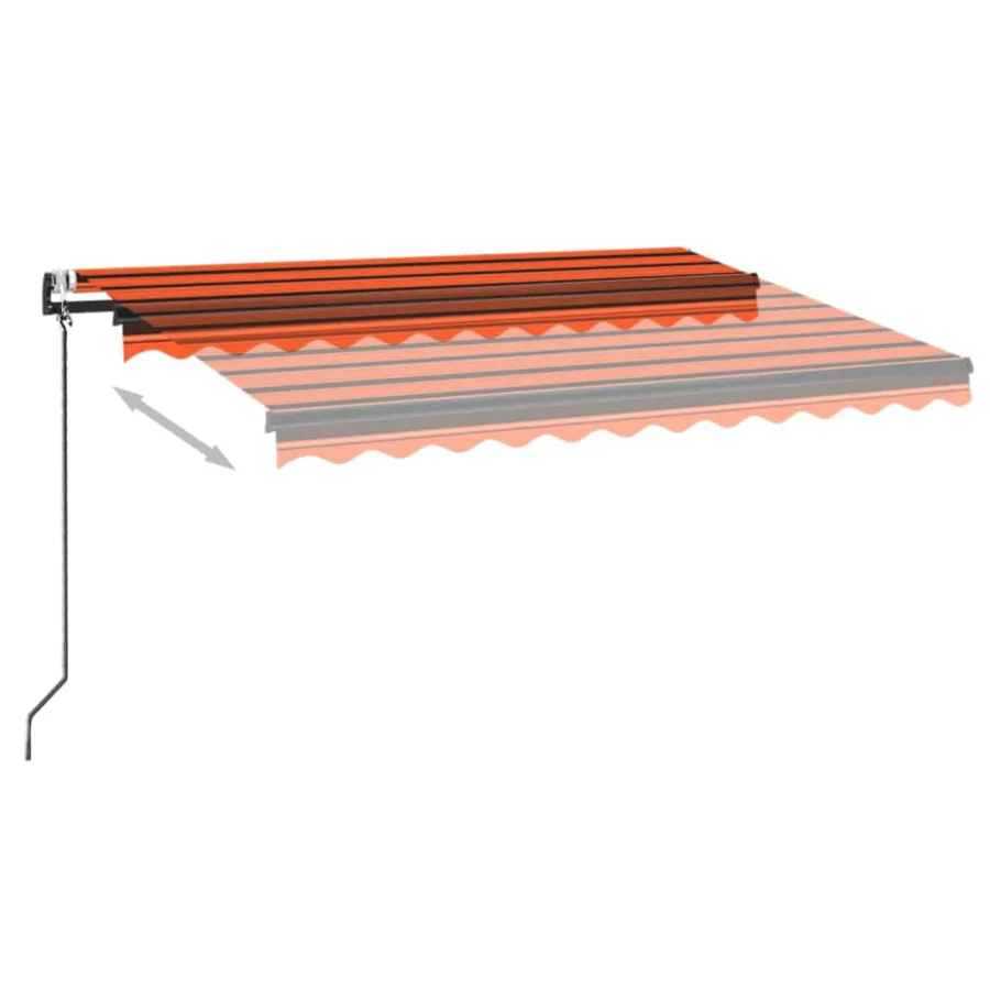 Auvent rétractable automatique 350x250 cm Orange et marron - 3