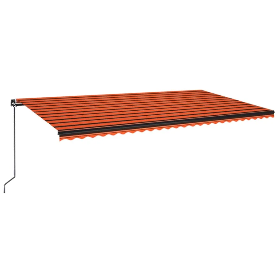 Auvent manuel rétractable 600x300 cm Orange et marron - 2