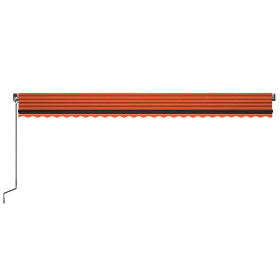 Auvent manuel rétractable 600x300 cm Orange et marron - 4