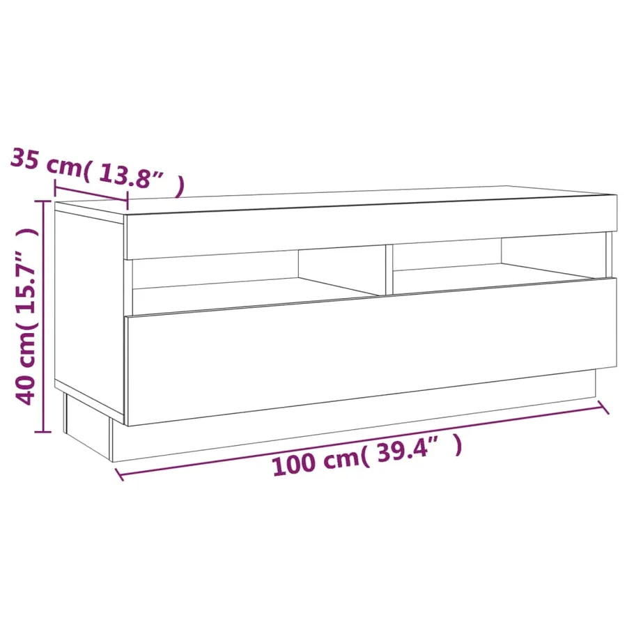 Ensemble de meubles TV avec lumières LED 2 pcs Sonoma gris - 18