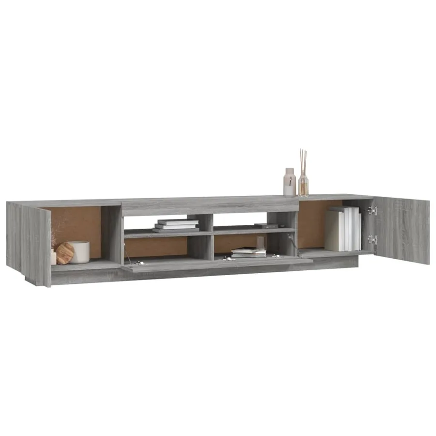Ensemble de meubles TV avec lumières LED 2 pcs Sonoma gris - 7