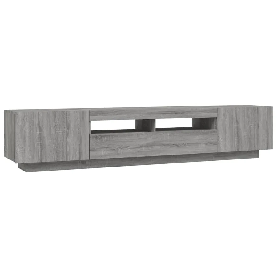 Ensemble de meubles TV avec lumières LED 2 pcs Sonoma gris - 8