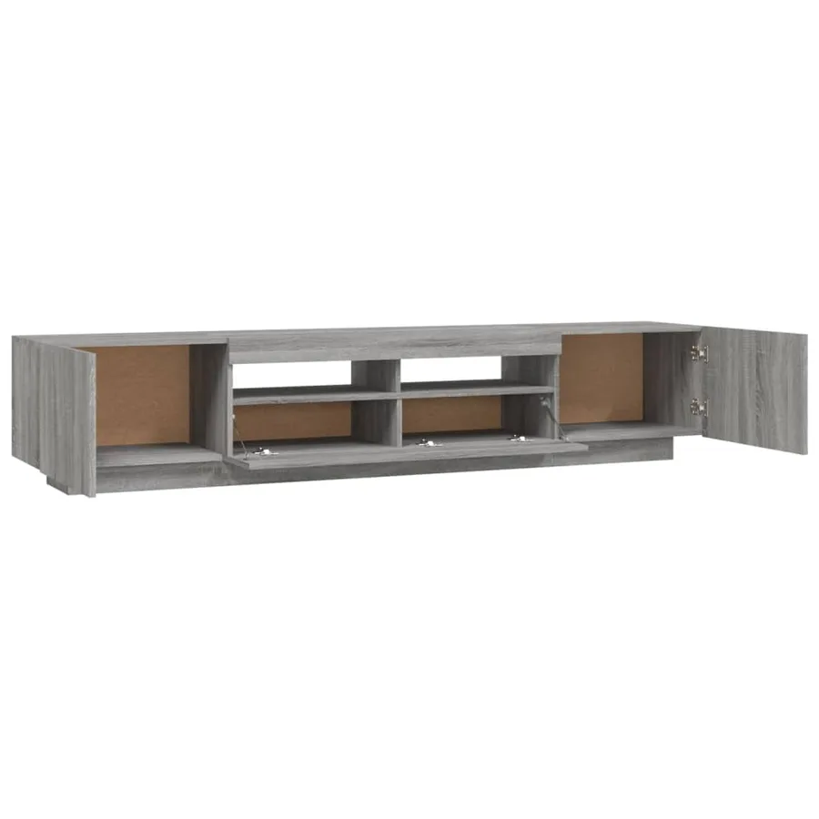Ensemble de meubles TV avec lumières LED 2 pcs Sonoma gris - 9