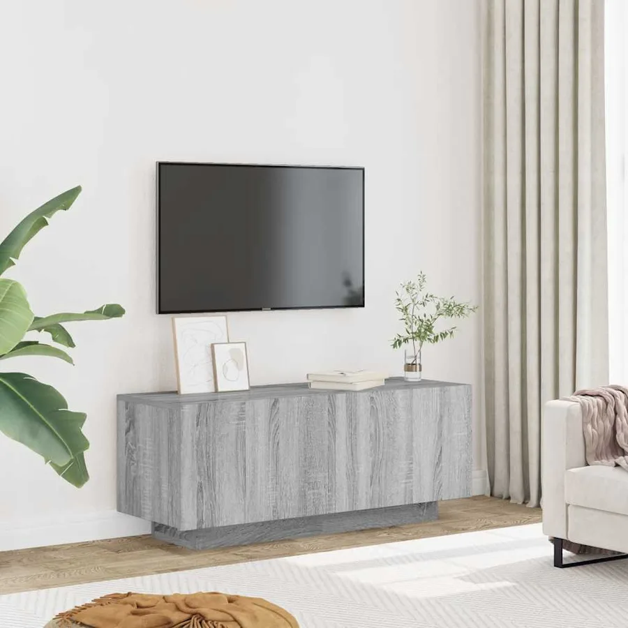 Meuble TV Sonoma gris 100x35x40 cm Bois d'ingénierie - 3