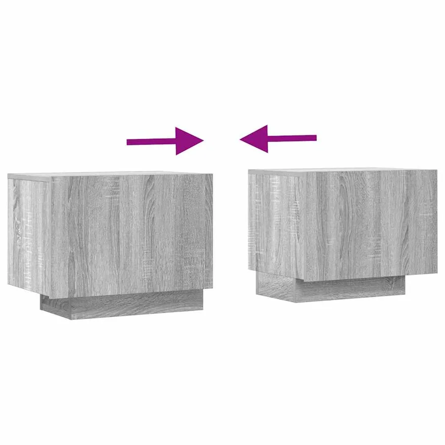 Meuble TV Sonoma gris 100x35x40 cm Bois d'ingénierie - 9