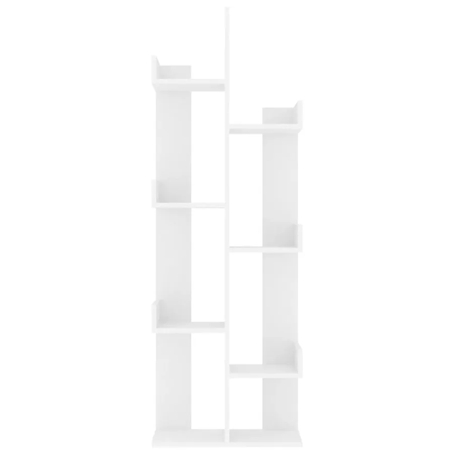 Bibliothèque Blanc 48x25,5x140 cm Bois d’ingénierie - 4