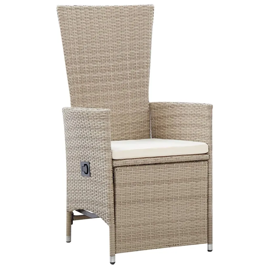 Ensemble à manger de jardin 5 pcs beige - 10
