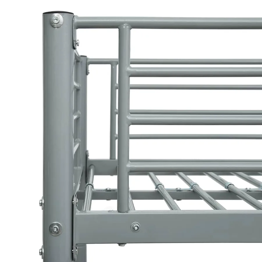 Cadre de lit superposé sans matelas gris 140x200 cm/90x200 cm - 5