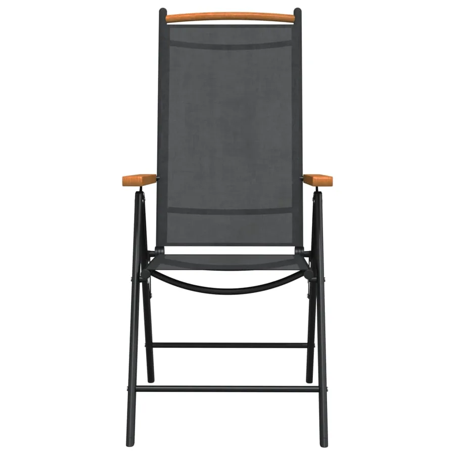 Ensemble à manger de jardin 7 pcs noir aluminium - 5