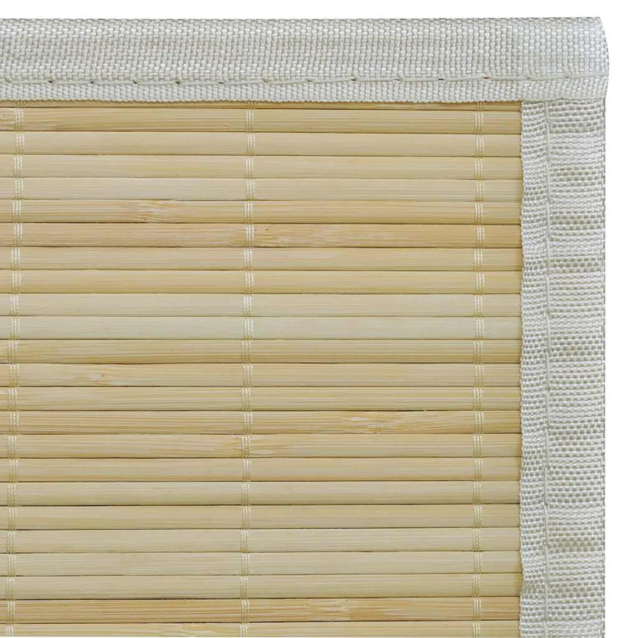 Tapis en bambou naturel à latte rectangulaire 120 x 180 cm - 6