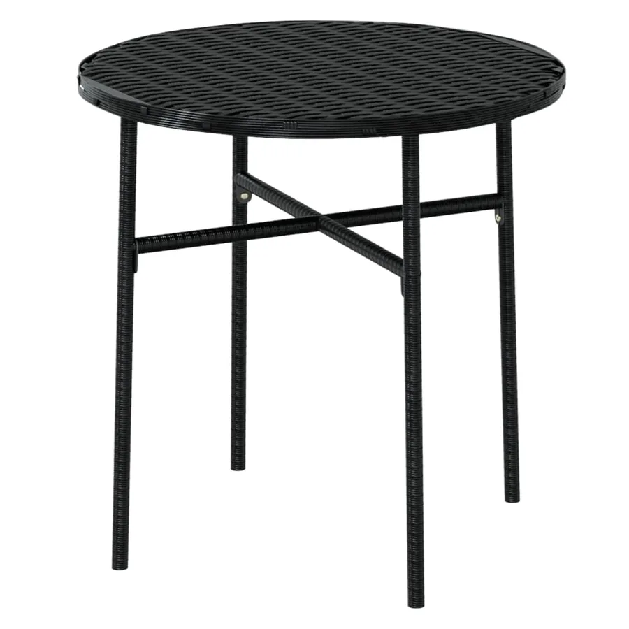 Ensemble à manger de jardin 3 pcs Résine tressée Noir - 5