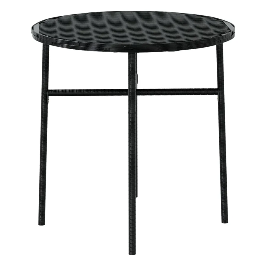 Ensemble à manger de jardin 3 pcs Résine tressée Noir - 6