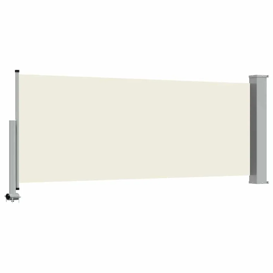Auvent latéral rétractable de patio 100 x 300 cm Blanc cassé - 7