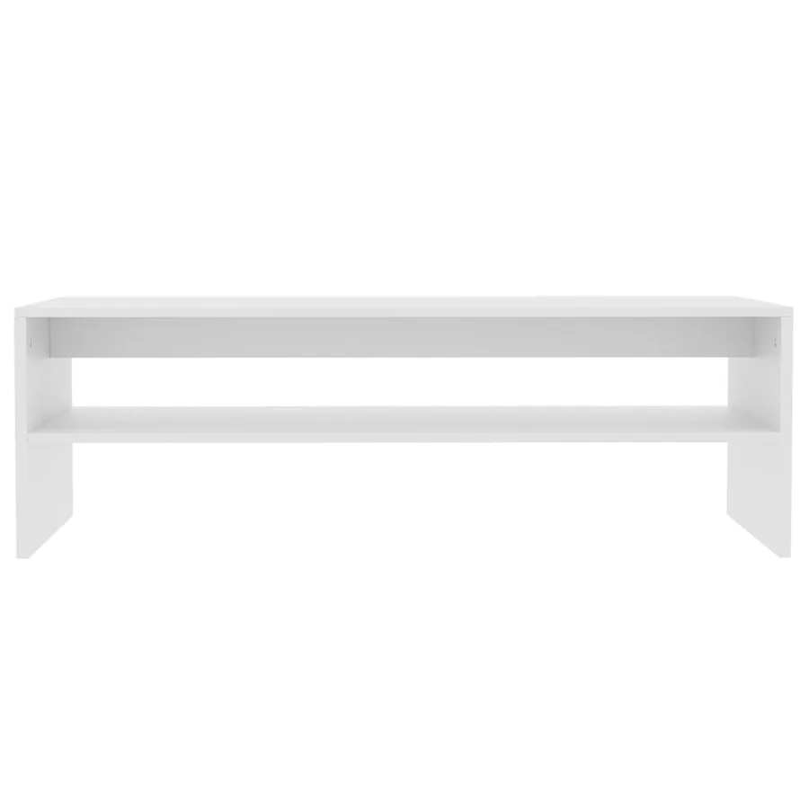 Table basse Blanc 100x40x40 cm Bois d'ingénierie - 3