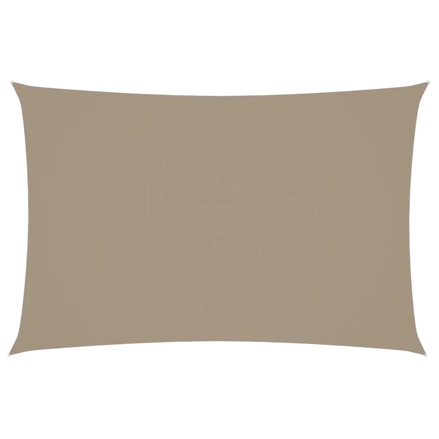 Voile de parasol tissu oxford rectangulaire 2x4 m taupe - 2