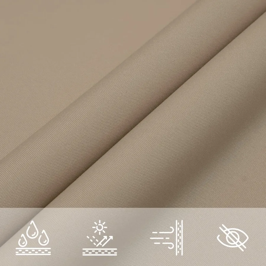 Voile de parasol tissu oxford rectangulaire 2x4 m taupe - 8