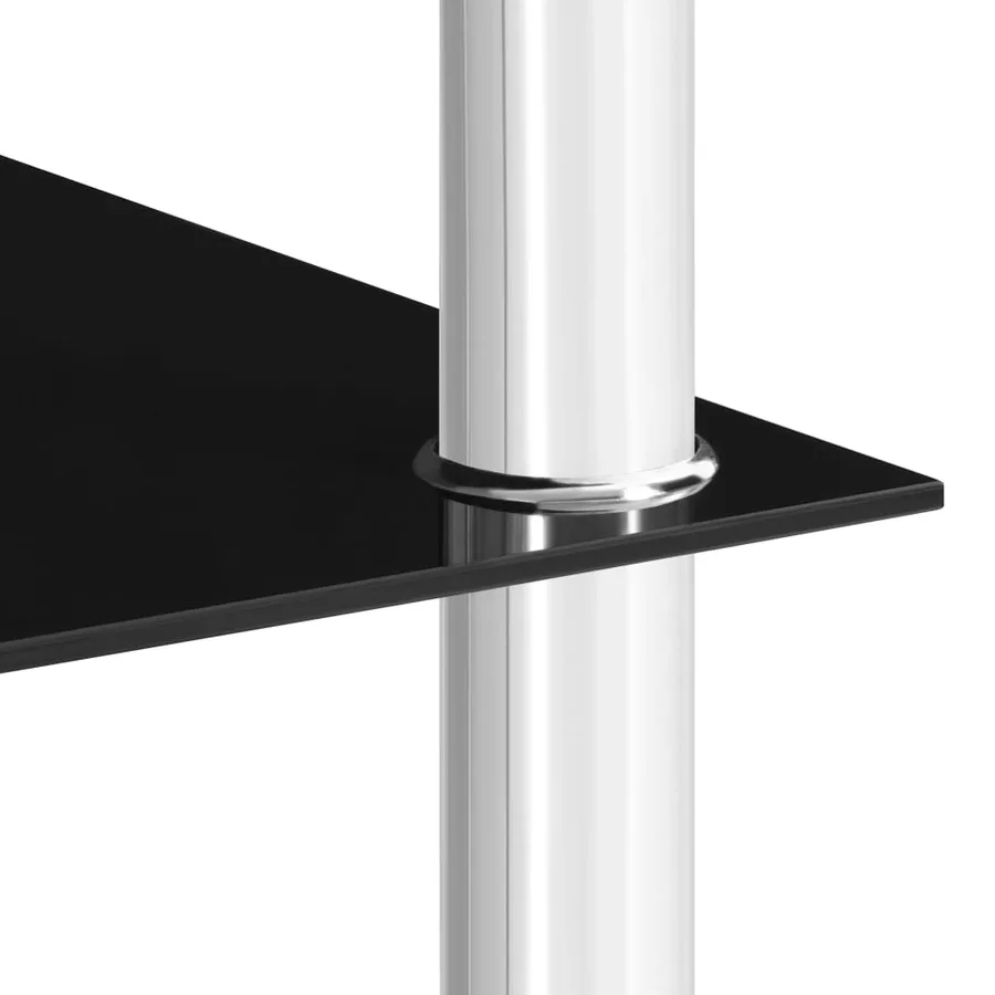 Table d'appoint Noir 45x50x45 cm Verre trempé - 4